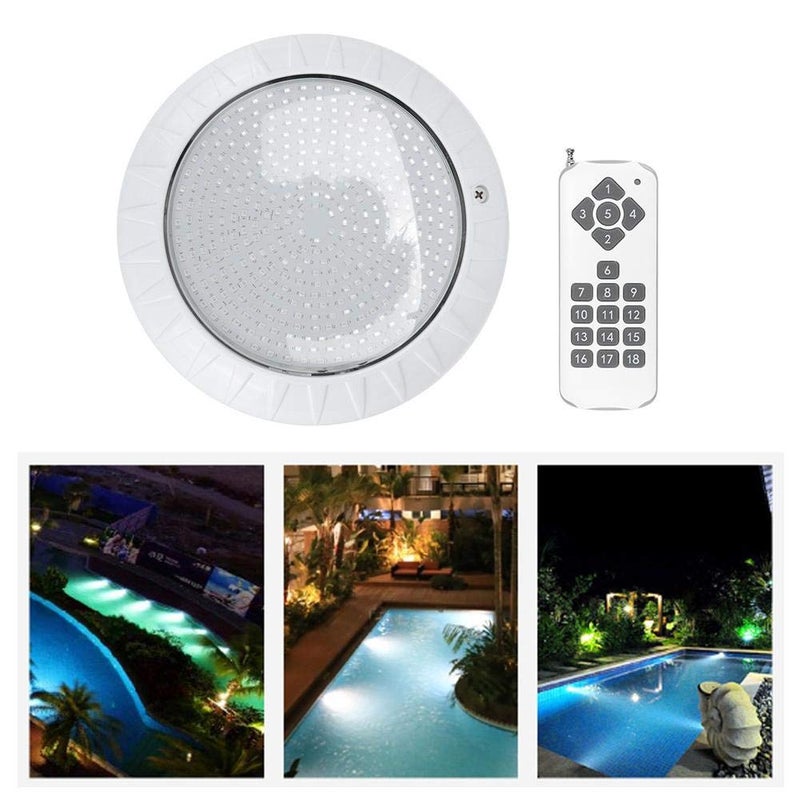 JADPES ضوء LED تحت الماء لجهاز JADPES لحمام السباحة، AC12V 35W 360 LED RGB أضواء IP68 متعددة الألوان مع جهاز تحكم عن بعد لتزيين حمام السباحة/الصخور - Image 5
